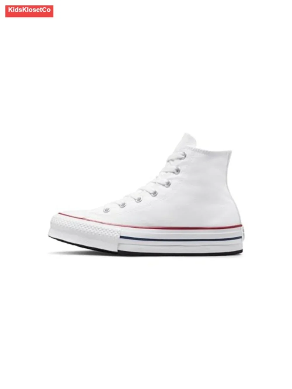Girls High Top Sneakers Canvas Chunk Heel Lift Shoes
